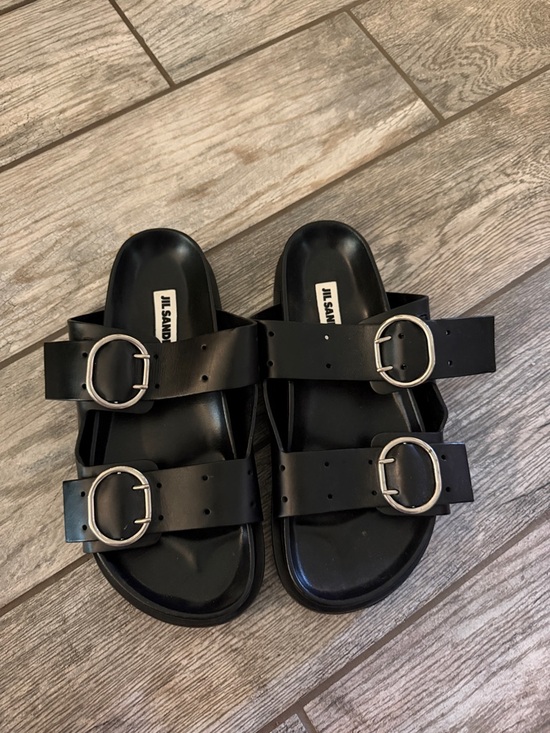 Jil Sander Shoes - JIL SANDER Buckled leather sandals